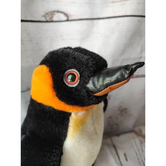 Sea World Emperor Penguin Plush 11in Stuffed Animal Faux Leather Feet Bill - Picture 2 of 7